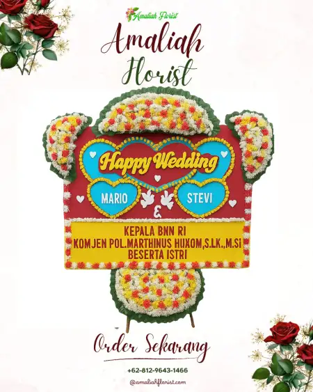 Papan Bunga Pernikahan Sawangan Depok